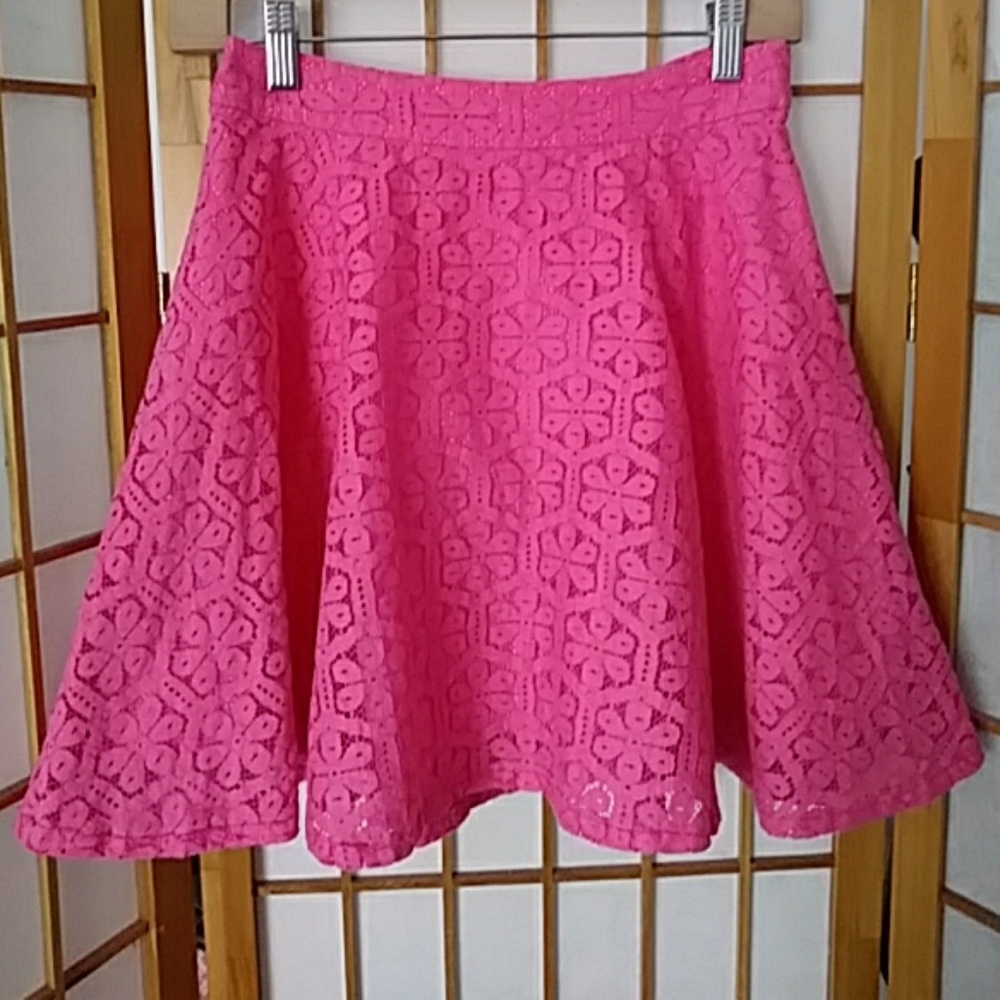 Lilly Pulitzer pink lace skirt